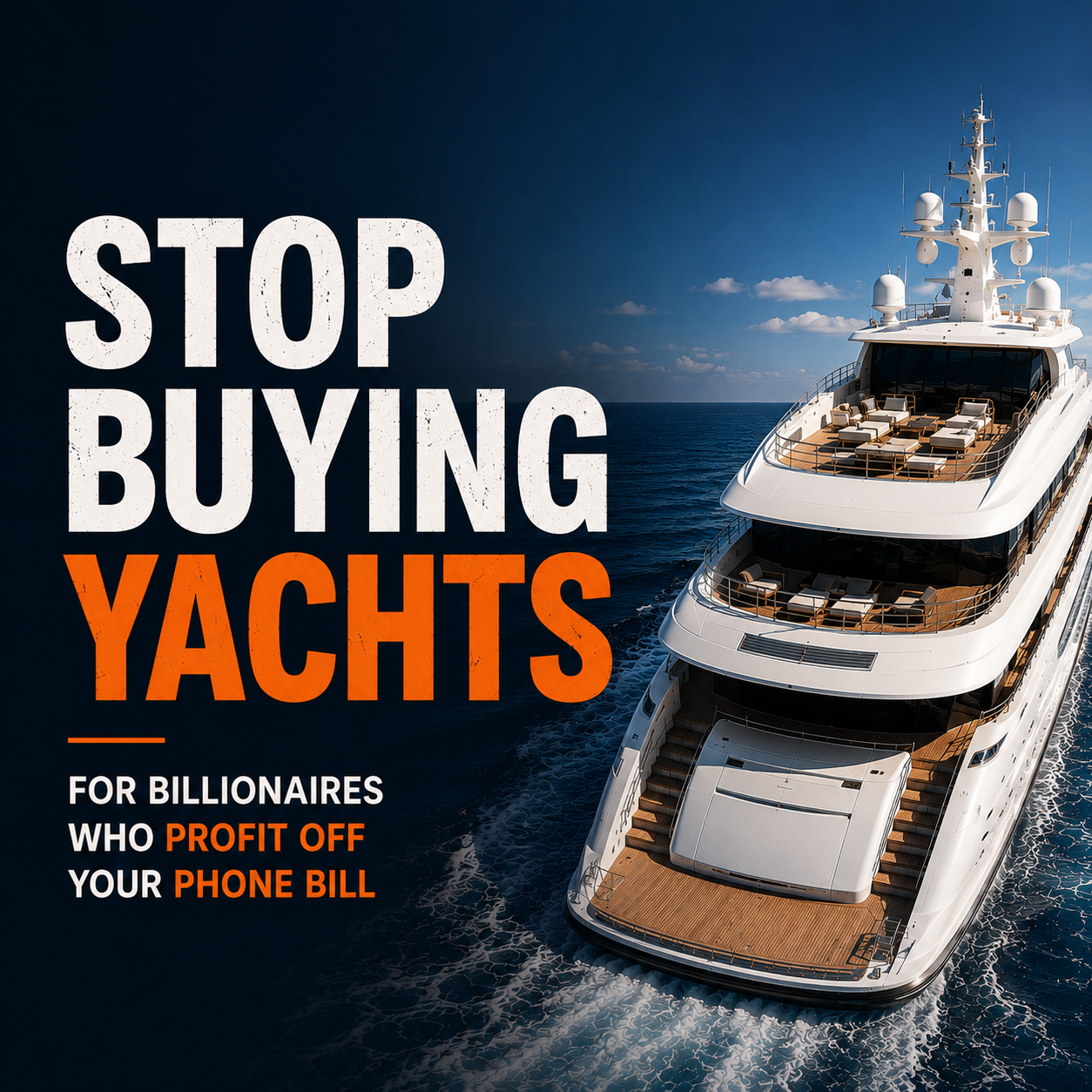 Stop buying yachts for billionaires who profit off your phone bill